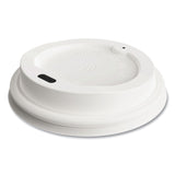 Perk™ Plastic Hot Cup Lids, Fits 8 oz Cups, White, 50/Pack (PRK24375268)