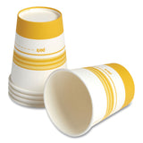 Perk™ Paper Hot Cups, 8 oz, White/Yellow, 50/Pack (PRK24375261)