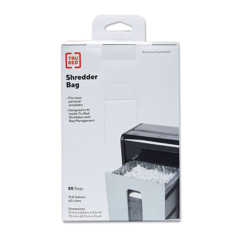 TRU RED™ Shredder Bags, 15.8 gal Capacity, 50/Box (TUD424154)