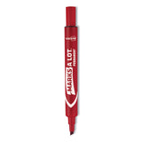 Avery® MARKS A LOT Regular Desk-Style Permanent Marker, Broad Chisel Tip, Red, Dozen (7887) (AVE07887) Box of 12