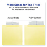 Avery® Insertable Big Tab Dividers, 5-Tab, Double-Sided Gold Edge Reinforcing, 11 x 8.5, Buff, Clear Tabs, 24 Sets (AVE11113)