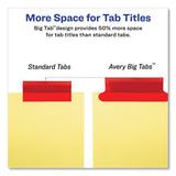 Avery® Insertable Big Tab Dividers, 5-Tab, Double-Sided Gold Edge Reinforcing, 11 x 8.5, Buff, Assorted Tabs, 1 Set (AVE11109)