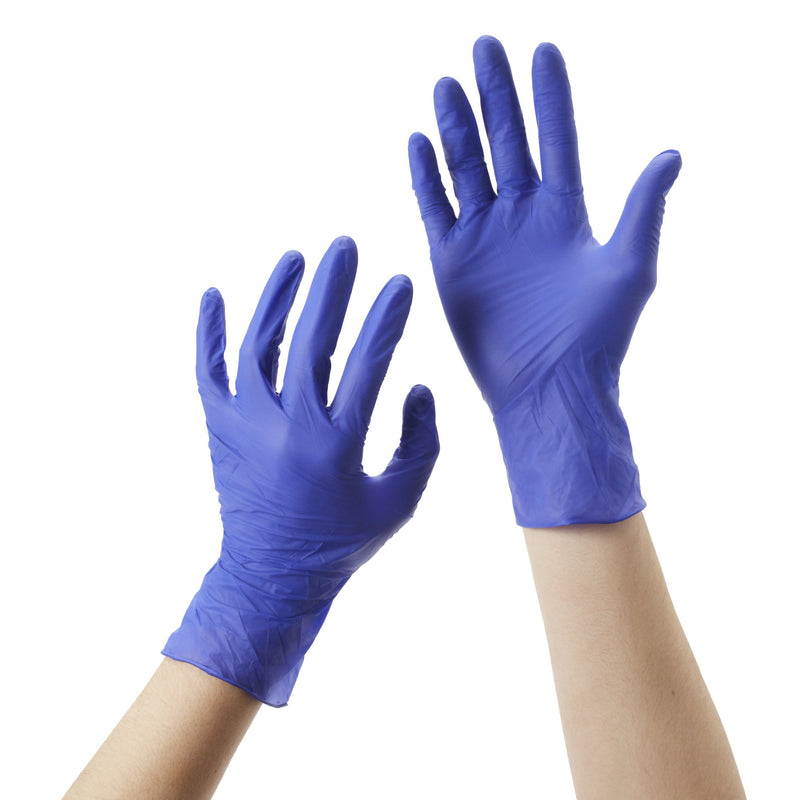 McKesson Confiderm® 3.0 Exam Glove Large NonSterile Nitrile Standard Cuff Length Textured Fingertips Blue Not Rated (957803_BX) 1/BX