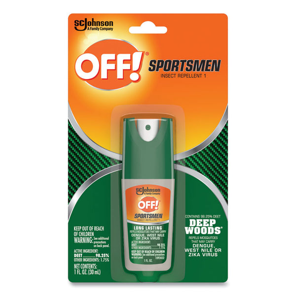 OFF!® Deep Woods Sportsmen Insect Repellent, 1 oz Spray Bottle, 12/carton (SJN317188) Case of 12