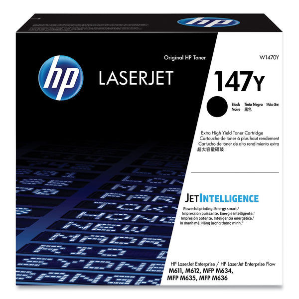 HP HP 147Y, (W1470Y) Extra High-Yield Black Original Laser Toner Cartridge (HEWW1470Y)