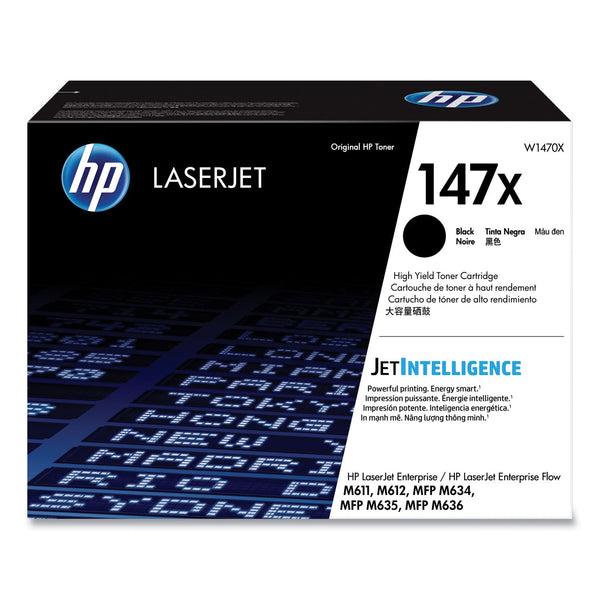 HP HP 147X, (W1470X) High-Yield Black Original LaserJet Toner Cartridge (HEWW1470X)