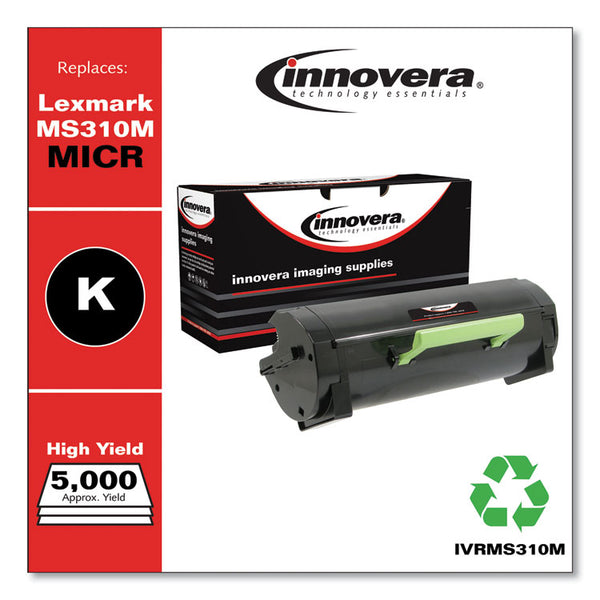 Innovera® Remanufactured Black High-Yield MICR Toner, Replacement for MS310M (50F0HA0), 5,000 Page-Yield (IVRMS310M) Each