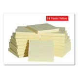 Universal® Self-Stick Note Pad Value Pack, 3" x 3", Yellow, 100 Sheets/Pad, 18 Pads/Pack (UNV35688) Pack of F18