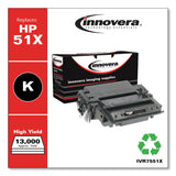 Innovera® Remanufactured Black High-Yield Toner, Replacement for 51X (Q7551X), 13,000 Page-Yield (IVR7551X) Each