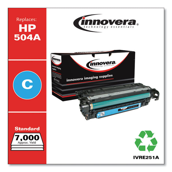 Innovera® Remanufactured Cyan Toner, Replacement for 504A (CE251A), 7,000 Page-Yield (IVRE251A) Each