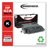 Innovera® Remanufactured Black MICR Toner, Replacement for 42AM (Q5942AM), 10,000 Page-Yield (IVR5942MICR) Each