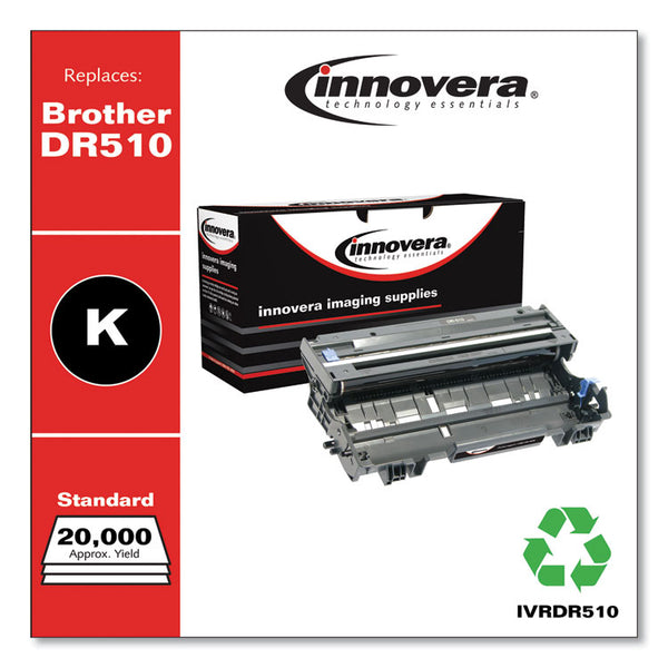 Innovera® Remanufactured Black Drum Unit, Replacement for DR510, 20,000 Page-Yield, Ships in 1-3 Business Days (IVRDR510)