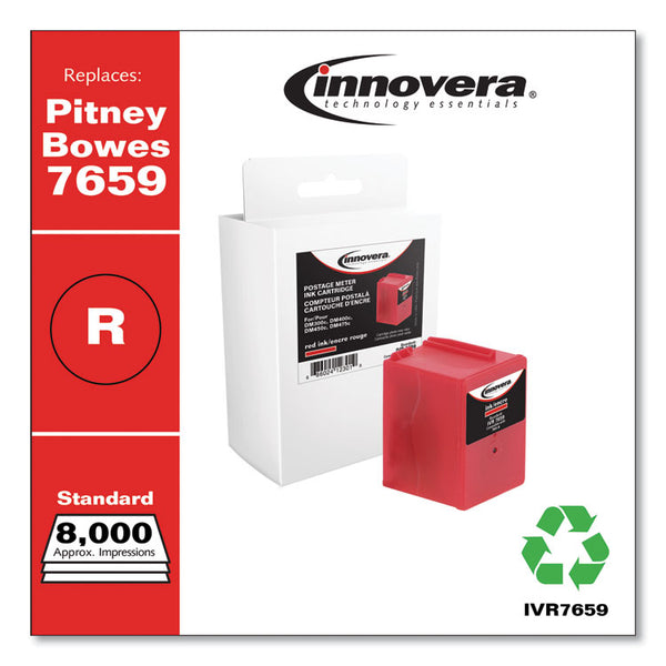 Innovera® Compatible Red Postage Meter Ink, Replacement for 765-9 (7659), 8,000 Page-Yield (IVR7659) Each