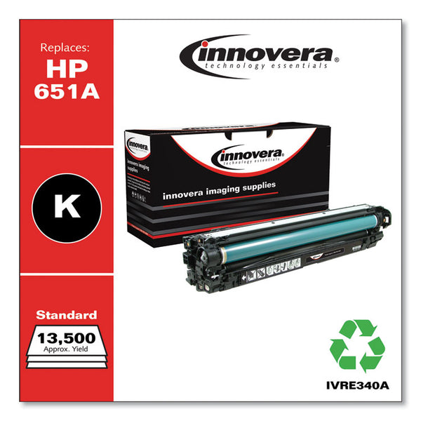 Innovera® Remanufactured Black Toner, Replacement for 651A (CE340A), 16,000 Page-Yield (IVRE340A)