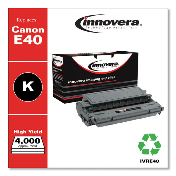 Innovera® Remanufactured Black High-Yield Toner, Replacement for E40 (1491A002AA), 4,000 Page-Yield (IVRE40) Each