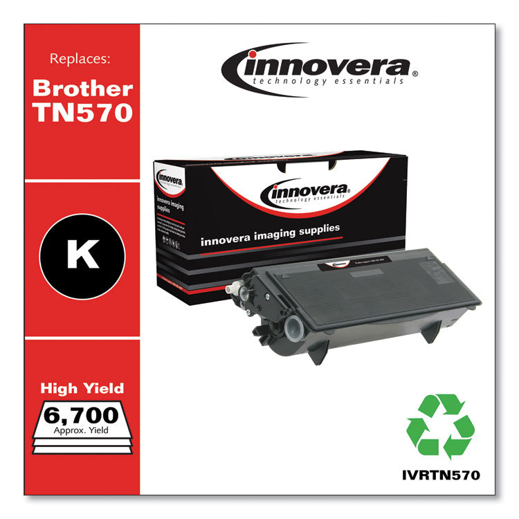 Innovera® Remanufactured Black High-Yield Toner, Replacement for TN570, 6,700 Page-Yield (IVRTN570) Each