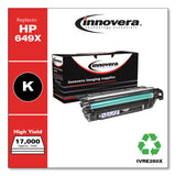 Innovera® Remanufactured Black High-Yield Toner, Replacement for 649X (CE260X), 17,000 Page-Yield (IVRE260X) Each