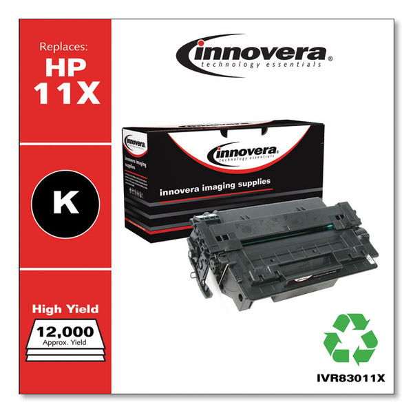 Innovera® Remanufactured Black High-Yield Toner, Replacement for 11X (Q6511X), 12,000 Page-Yield (IVR83011X) Each