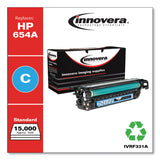 Innovera® Remanufactured Cyan Toner, Replacement for 654A (CF331A), 15,000 Page-Yield (IVRF331A) Each