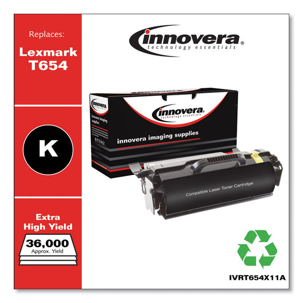 Innovera® Remanufactured Black Toner, Replacement for T654X11A, 36,000 Page-Yield (IVRT654X11A) Each