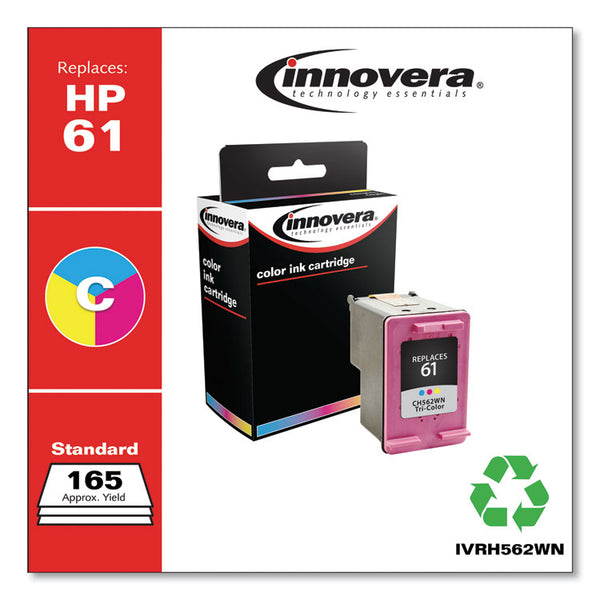 Innovera® Remanufactured Tri-Color Ink, Replacement for 61 (CH562WN), 165 Page-Yield (IVRH562WN) Each