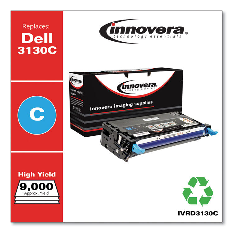 Innovera® Remanufactured Cyan High-Yield Toner, Replacement for 330-1199, 9,000 Page-Yield (IVRD3130C) Each