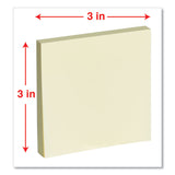 Universal® Self-Stick Note Pad Value Pack, 3" x 3", Yellow, 100 Sheets/Pad, 18 Pads/Pack (UNV35688)