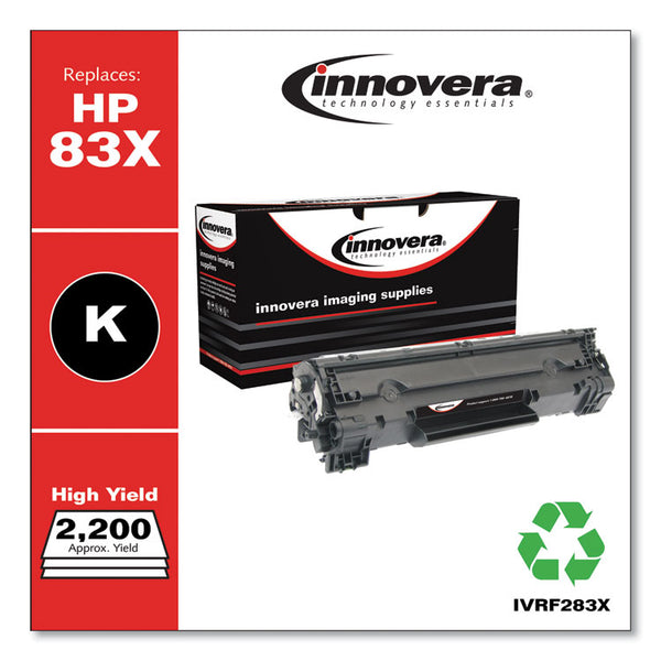 Innovera® Remanufactured Black High-Yield Toner, Replacement for 83X (CF283X), 2,000 Page-Yield (IVRF283X)