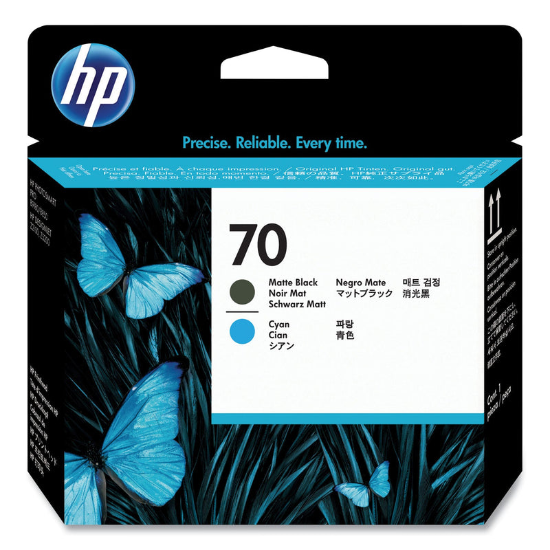 HP HP 70, (C9404A) Matte Black/Cyan Printhead (HEWC9404A)