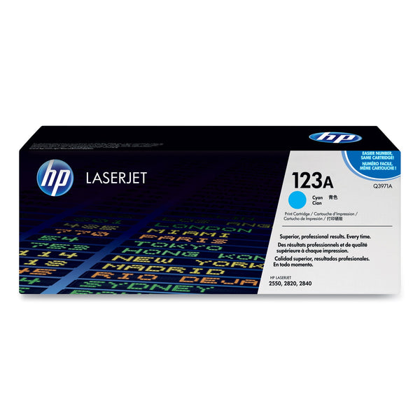 HP HP 123A, (Q3971A) Cyan Original LaserJet Toner Cartridge (HEWQ3971A)