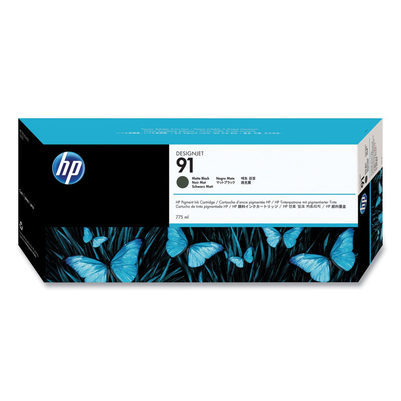 HP HP 91, (C9464A) Matte Black Original Ink Cartridge (HEWC9464A) Each