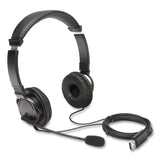 Kensington® Hi-Fi Headphones with Microphone, 6 ft Cord, Black (KMWK97601WW) Each
