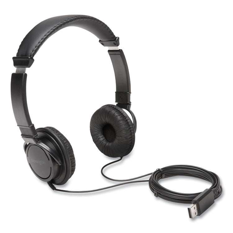 Kensington® Hi-Fi Headphones, 6 ft Cord, Black (KMWK97600WW) Each