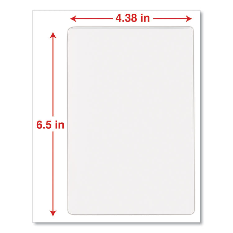 Universal® Laminating Pouches, 5 mil, 6.5" x 4.38", Gloss Clear, 100/Box (UNV84680) Pack of 100