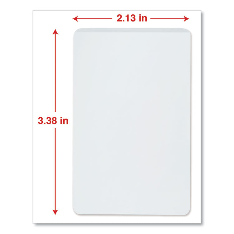 Universal® Laminating Pouches, 5 mil, 2.13" x 3.38", Gloss Clear, 25/Pack (UNV84650)