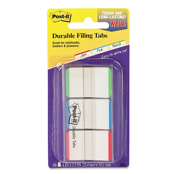 Post-it® Tabs 1" Lined Tabs, 1/5-Cut, Lined, Assorted Colors, 1" Wide, 66/Pack (MMM686LGBR) Pack of 66