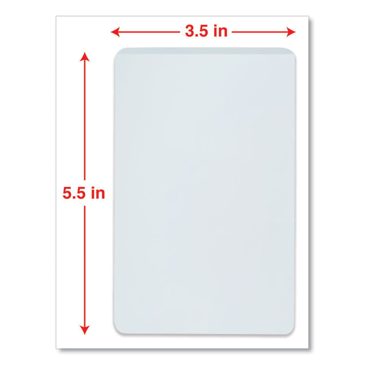 Universal® Laminating Pouches, 5 mil, 5.5" x 3.5", Gloss Clear, 25/Pack (UNV84679)