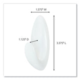 Command™ Medium Bath Hooks Value Pack, Plastic, White, 3 lb Capacity, 6 Hooks and 6 Strips (MMMBATH186ES) Each
