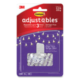 Command™ Adjustables Repositionable Mini Clips, Plastic, White, 0.5 lb Capacity, 14 Clips and 30 Strips (MMM17840CLR14ES)