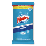 Windex® Glass and Surface Wet Wipe, Cloth, 7 x 8, Unscented, White, 38/Pack, 12 Packs/Carton (SJN378032) Case of 12