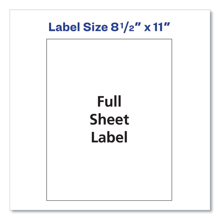 Avery® Shipping Labels with TrueBlock Technology, Laser Printers, 8.5 x 11, White, 100/Box (AVE5165)