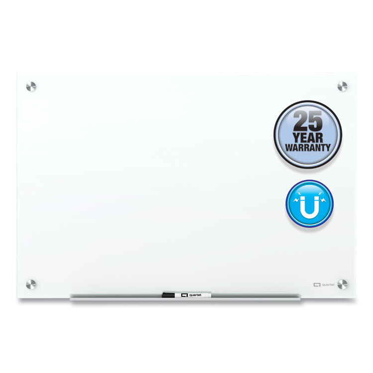 Quartet® Brilliance Glass Dry-Erase Boards, 48 x 36, White Surface (QRTG24836W)