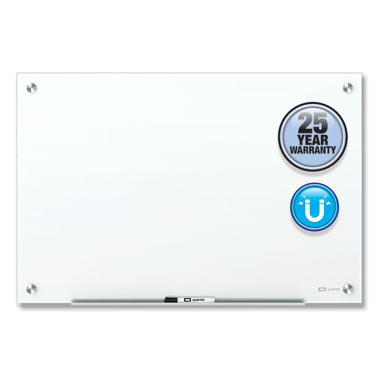 Quartet® Brilliance Glass Dry-Erase Boards, 24 x 18, White Surface (QRTG22418W) Each