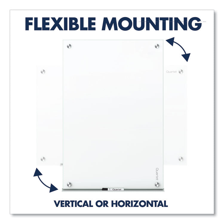 Quartet® Brilliance Glass Dry-Erase Boards, 24 x 18, White Surface (QRTG22418W) Each
