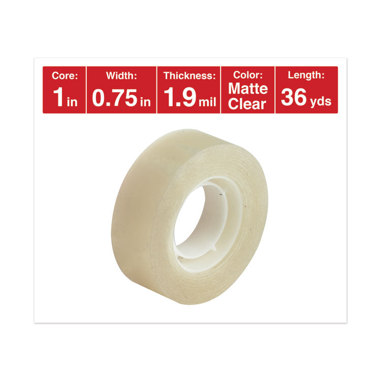 Universal® Invisible Tape, 1" Core, 0.75" x 36 yds, Clear (UNV83436) 1 Roll