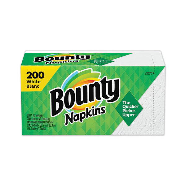 Bounty® Quilted Napkins, 1-Ply, 12 1/10 x 12, White, 200/Pack, 8 Pack/Carton (PGC96595CT)