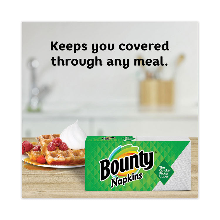 Bounty® Quilted Napkins, 1-Ply, 12 1/10 x 12, White, 200/Pack, 8 Pack/Carton (PGC96595CT)