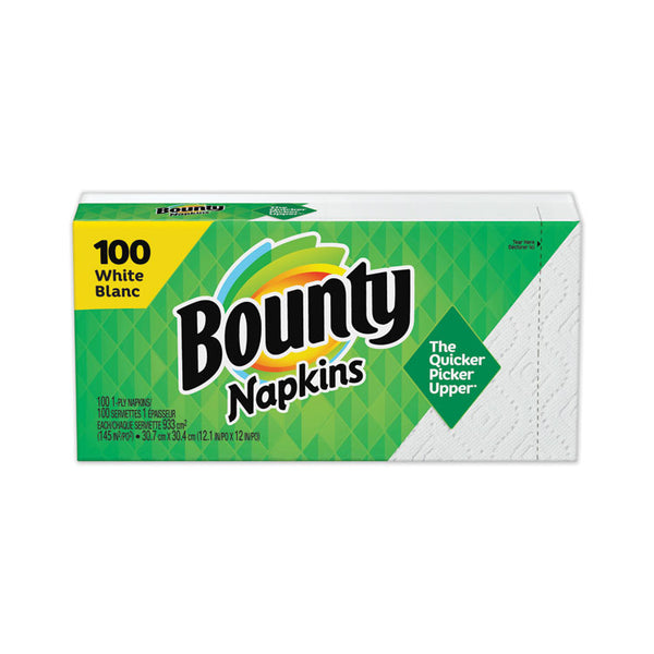 Bounty® Quilted Napkins, 1-Ply, 12.1 x 12, White, 100/Pack (PGC34884PK)