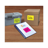 Avery® High-Vis Removable Laser/Inkjet ID Labels w/ Sure Feed, 3.33 x 4, Neon, 72/PK (AVE6482) Pack of 72