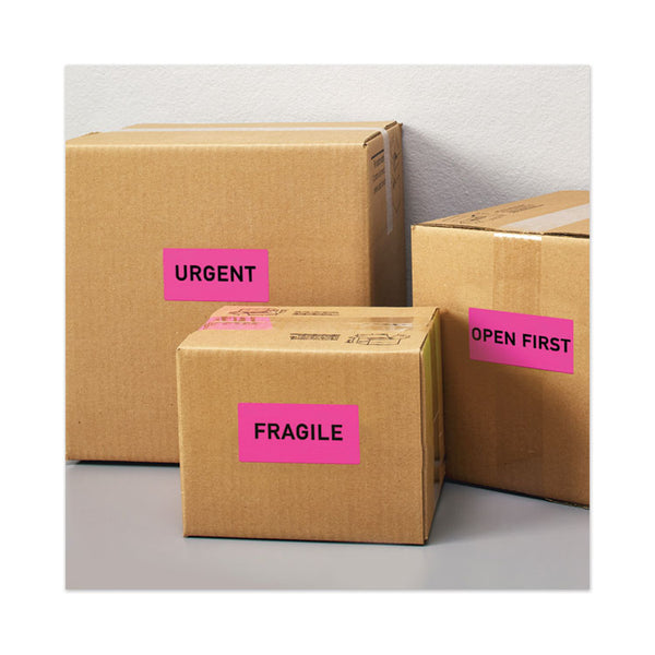 Avery® High-Visibility Permanent Laser ID Labels, 2 x 4, Neon Magenta, 1000/Box (AVE5974)